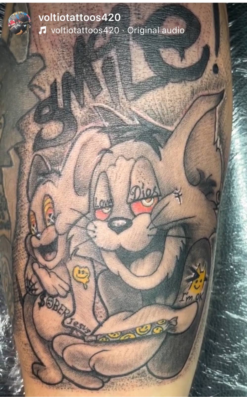 Cartoon realism tattoo piece by Marcelo Tattoos Bronx